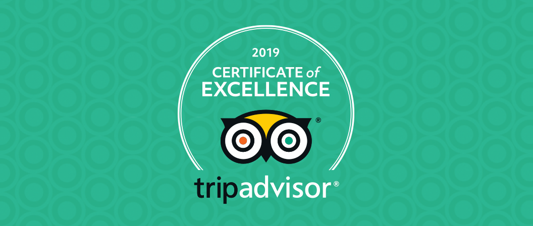 2019 Certificate of Excellence from Tripadvisor